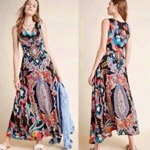 Maeve Camilla Maxi Dress Womens Sleeveless Floral Print Size XL NWT